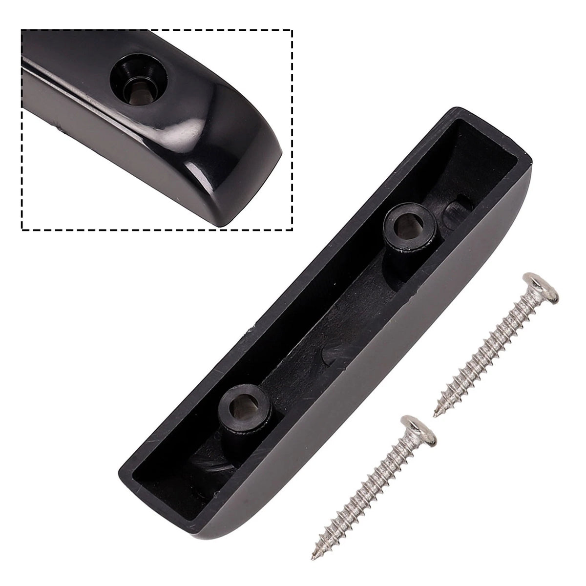 Thumb Rest for Jazz Bass Guitar - Black, Easy Installation with Screws