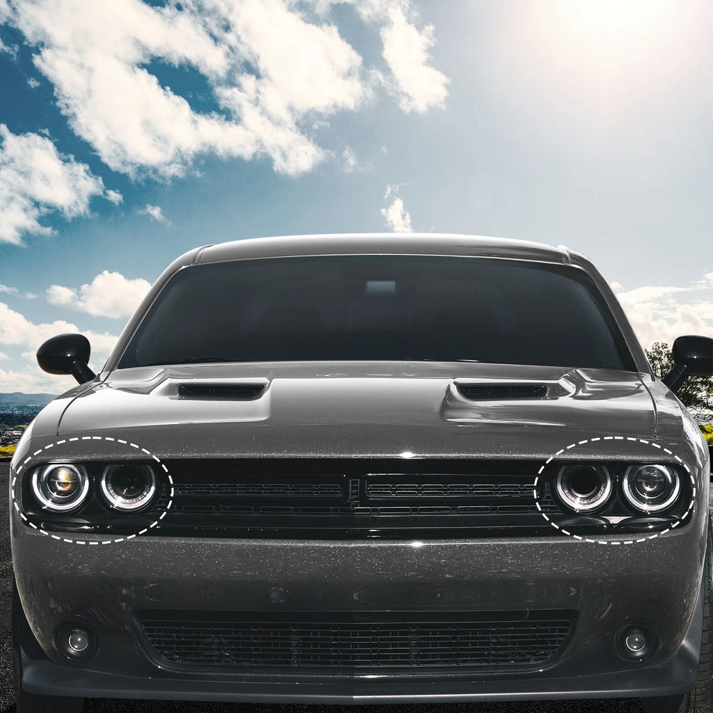 Front Headlight Lamp Bezel Trim Pair for Dodge Challenger (2015–2023)
