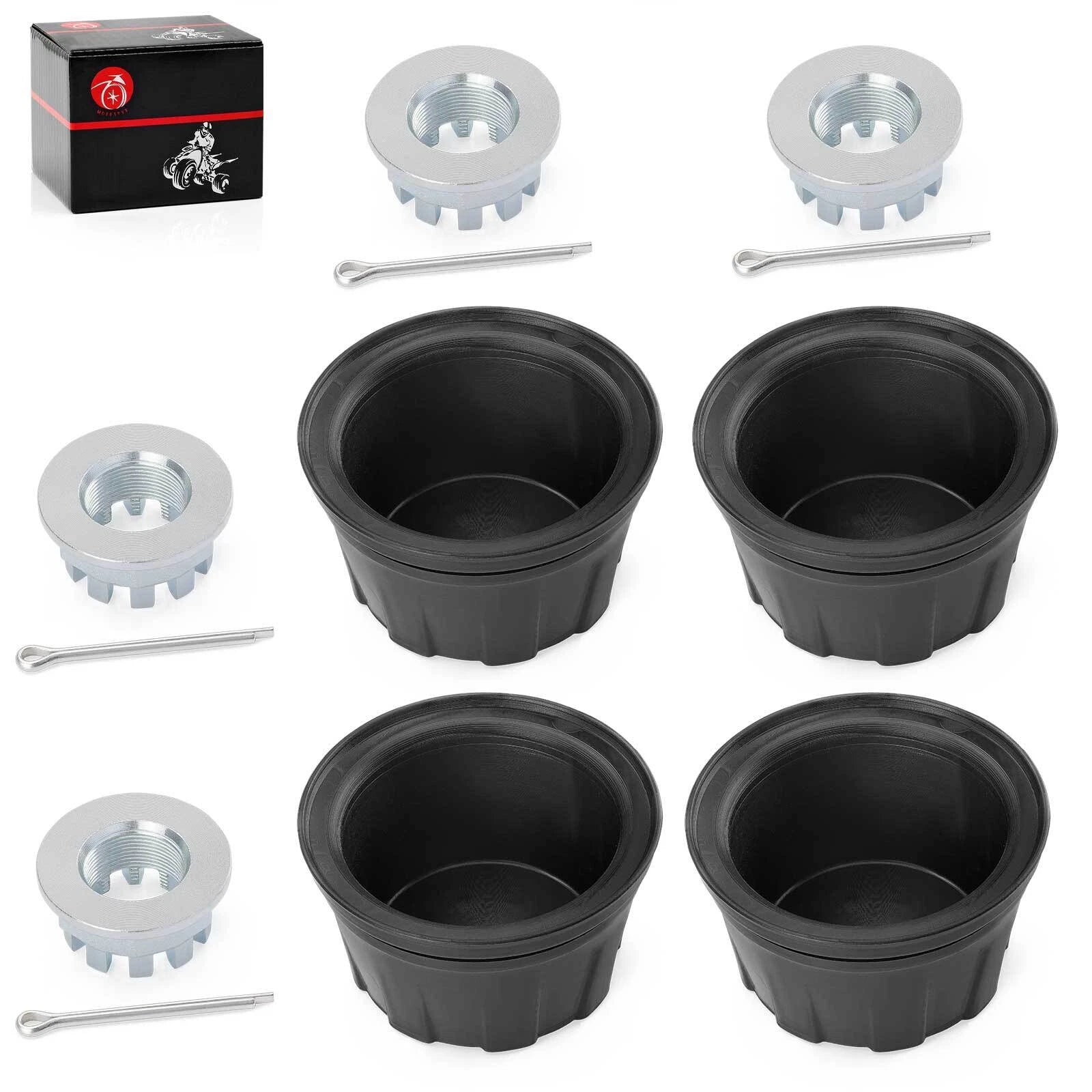 Set of 4 Wheel Center Cap Nut Pin Kit for Honda Rancher 420, Foreman 500, Rubicon 520