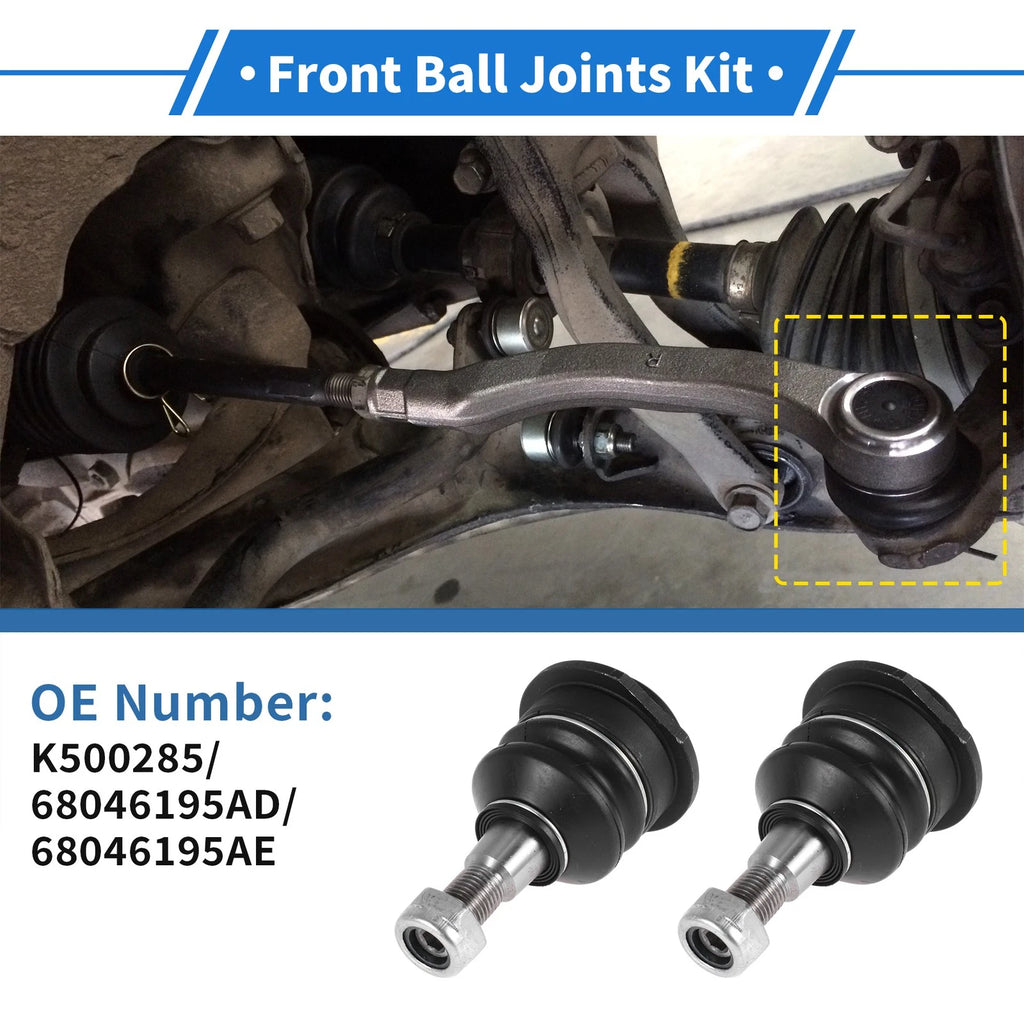 2 Pcs Front Upper Ball Joints Replacement for Dodge Durango (2011–2015)