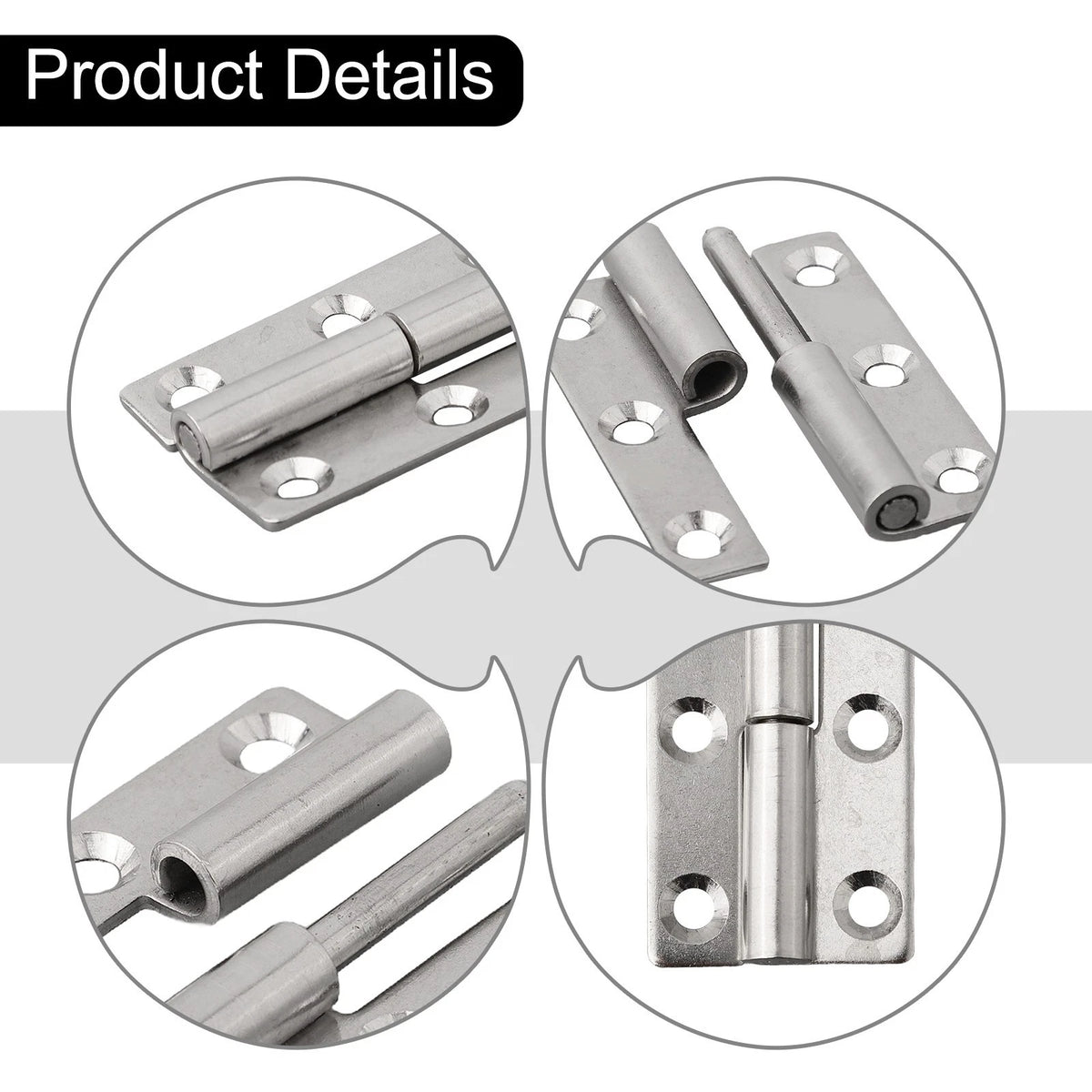 Lift Off Hinges for Small Slip Joint Cabinets (Antirust)