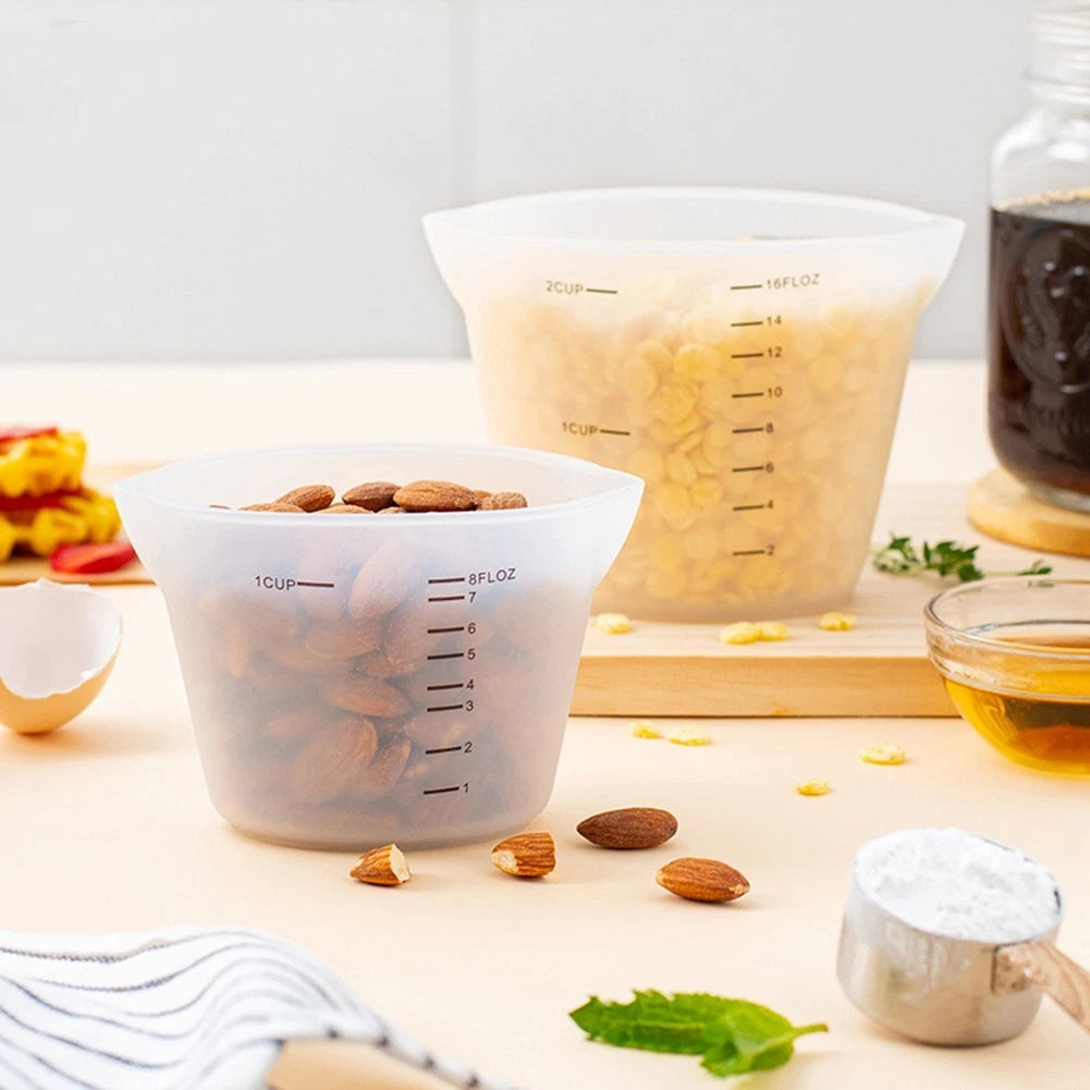 Translucent Silicone Measuring Cup Set of 2 (250ml, 500ml)