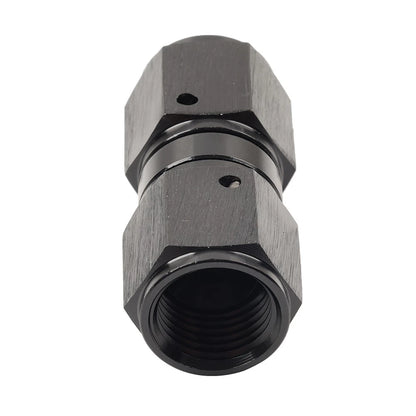 6AN Female to Female Straight Swivel Coupler Union Fitting Adapter - Black