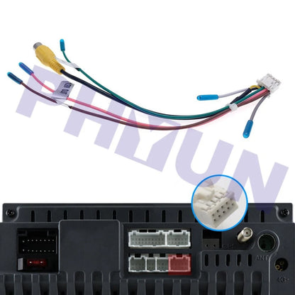 10 Pin RCA Rear View Camera Video Input Cable Adapter for Car Android Radio