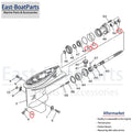 Lower Unit Repair Seal Kit for Yamaha 2-Stroke 40HP (40X C40 40H 40Q 40V)