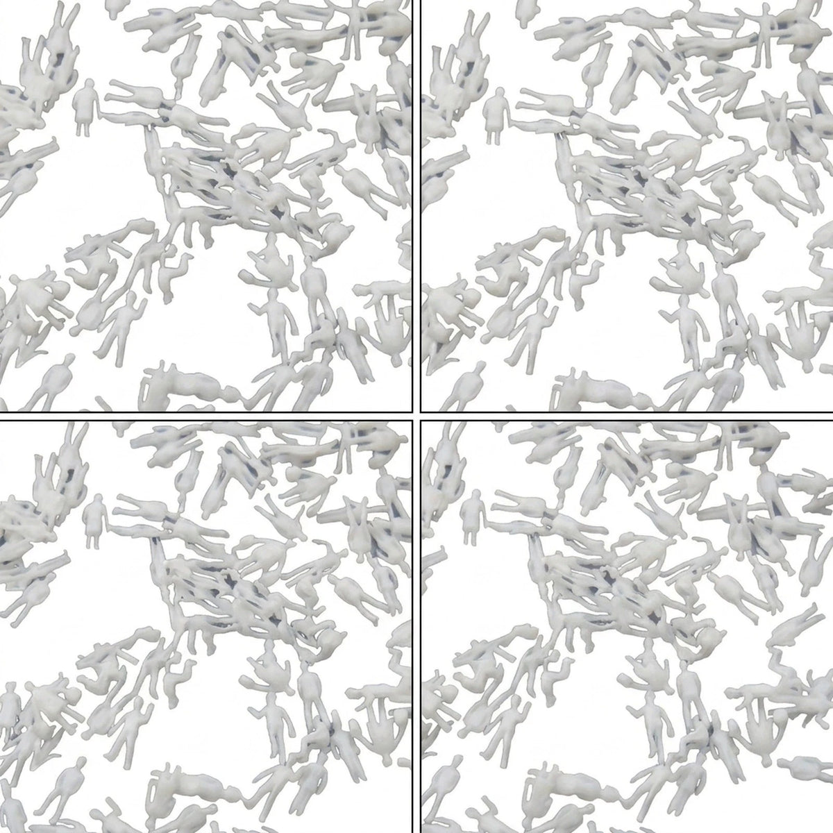 Scale Model Miniature White Figures 1:50 Scale