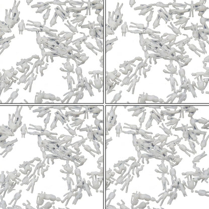 Scale Model Miniature White Figures 1:50 Scale