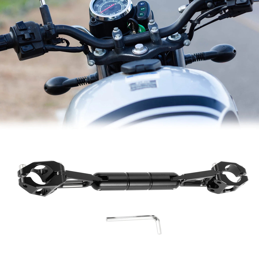 Adjustable Crossbar Handlebars for Motorcycle Motor Bike (Black) (1 Set)