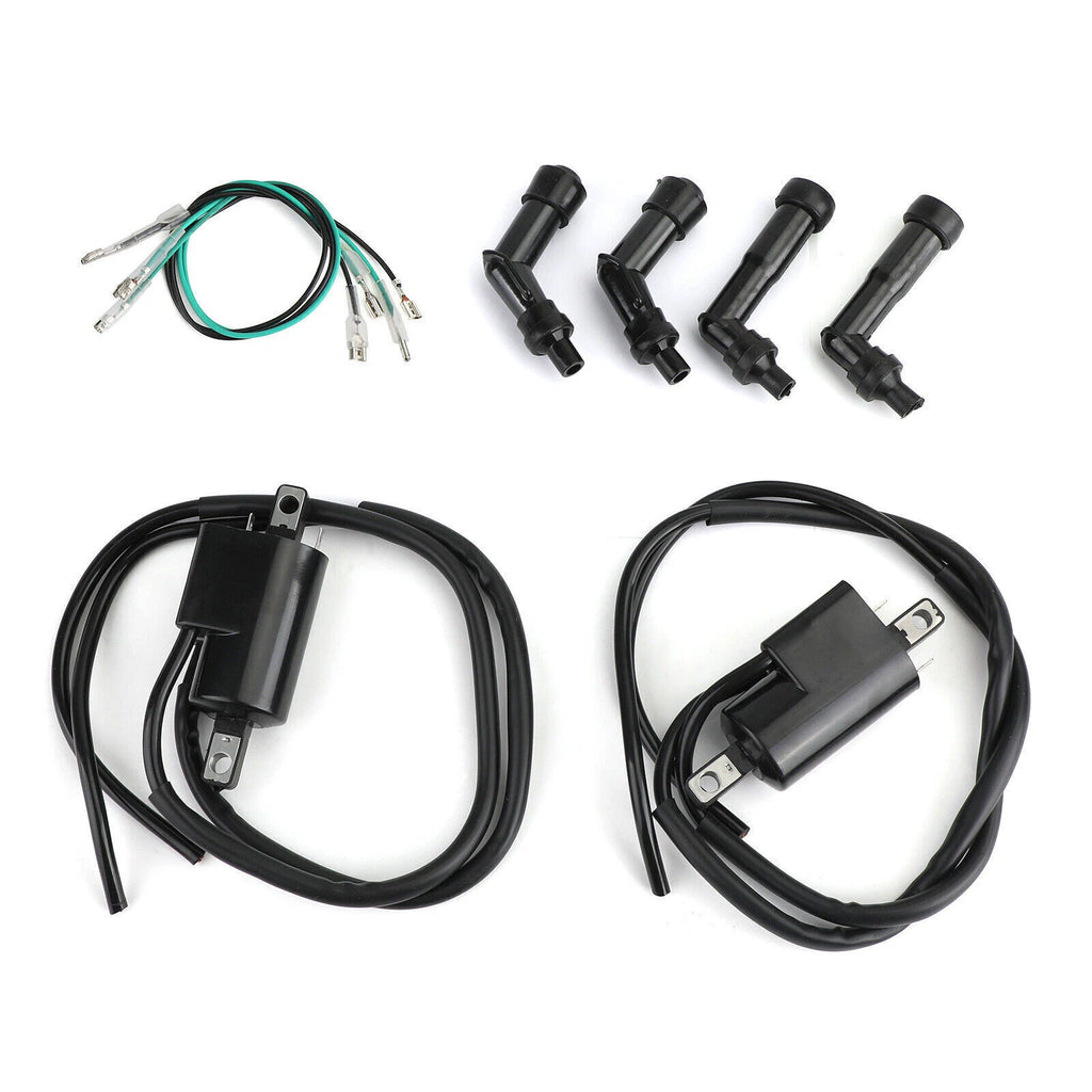 Ignition Coils & Spark Plug Caps for Honda CB350F CB400F CB500 CB550 (T9)