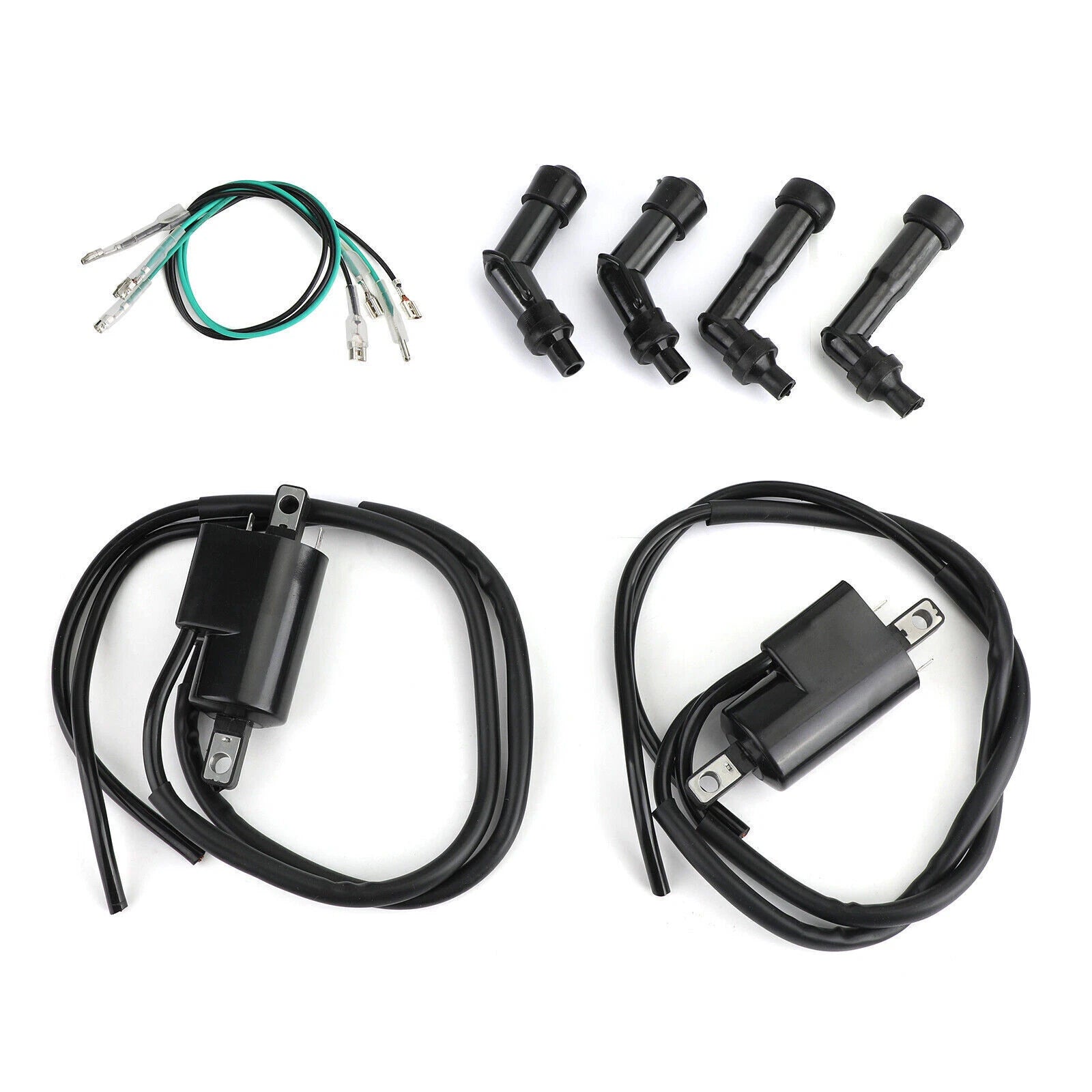 Ignition Coils & Spark Plug Caps for Honda CB350F CB400F CB500 CB550 (T9)