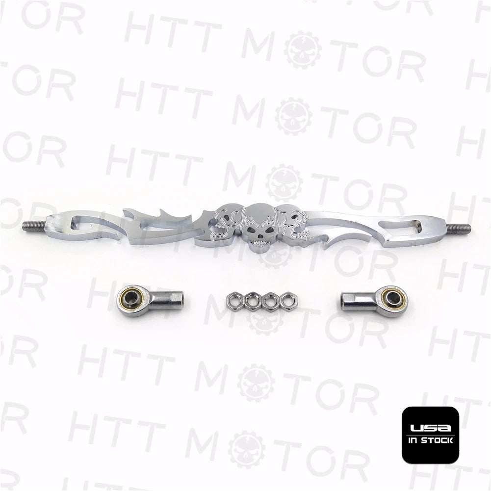 Chrome Skull Shift Linkage +3" for Harley FXDWG Dyna Wide Glide (1993–2016)
