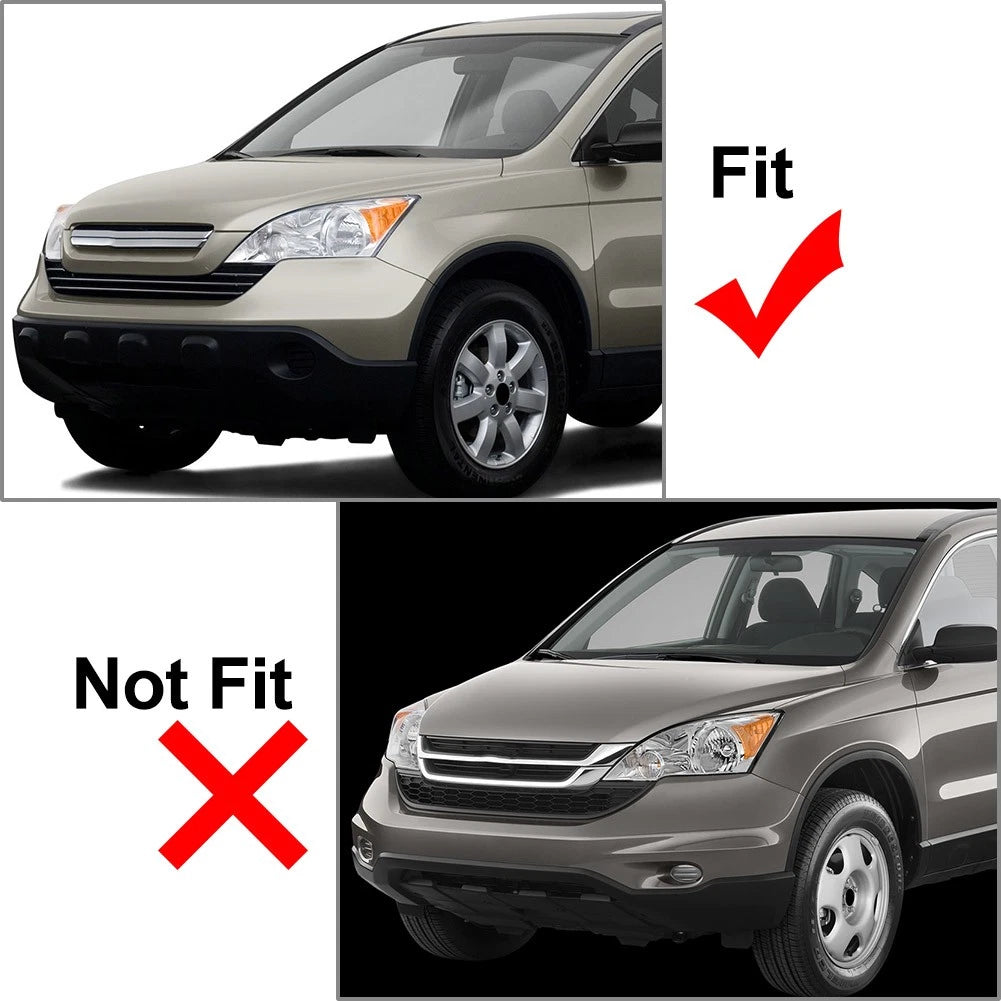 2X Front Fog Light Lamp Cover Trim for Honda CR-V (2007–2009) Chrome