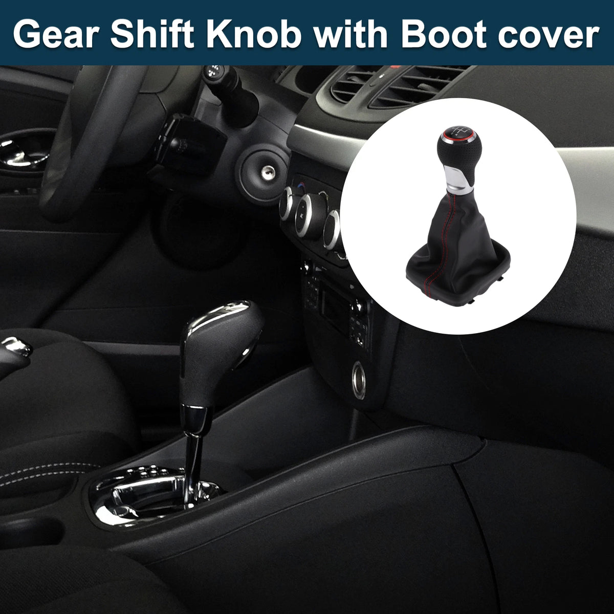 5 Speed Gear Shift Knob with Boot for Audi A3 S3 8P (2003–2013)