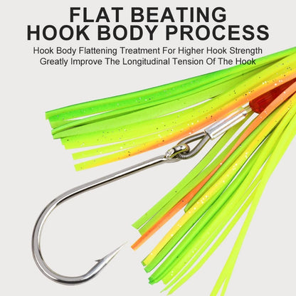 Teaser Rigged Feather Trolling Lure for Squid Tuna Saltwater