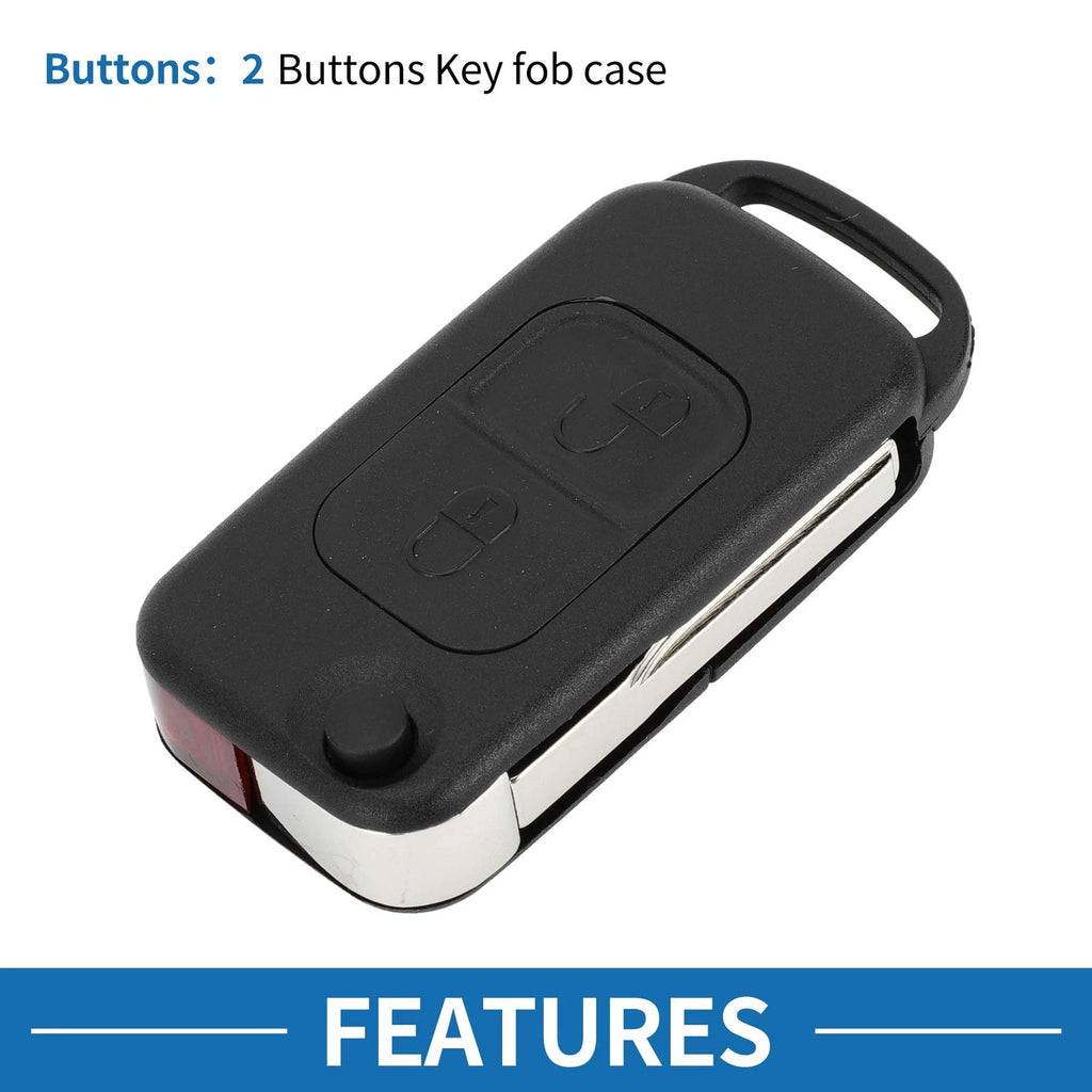 Keyless Entry Remote Key Shell Case with 2 Buttons for Mercedes SLK (2004–2011)