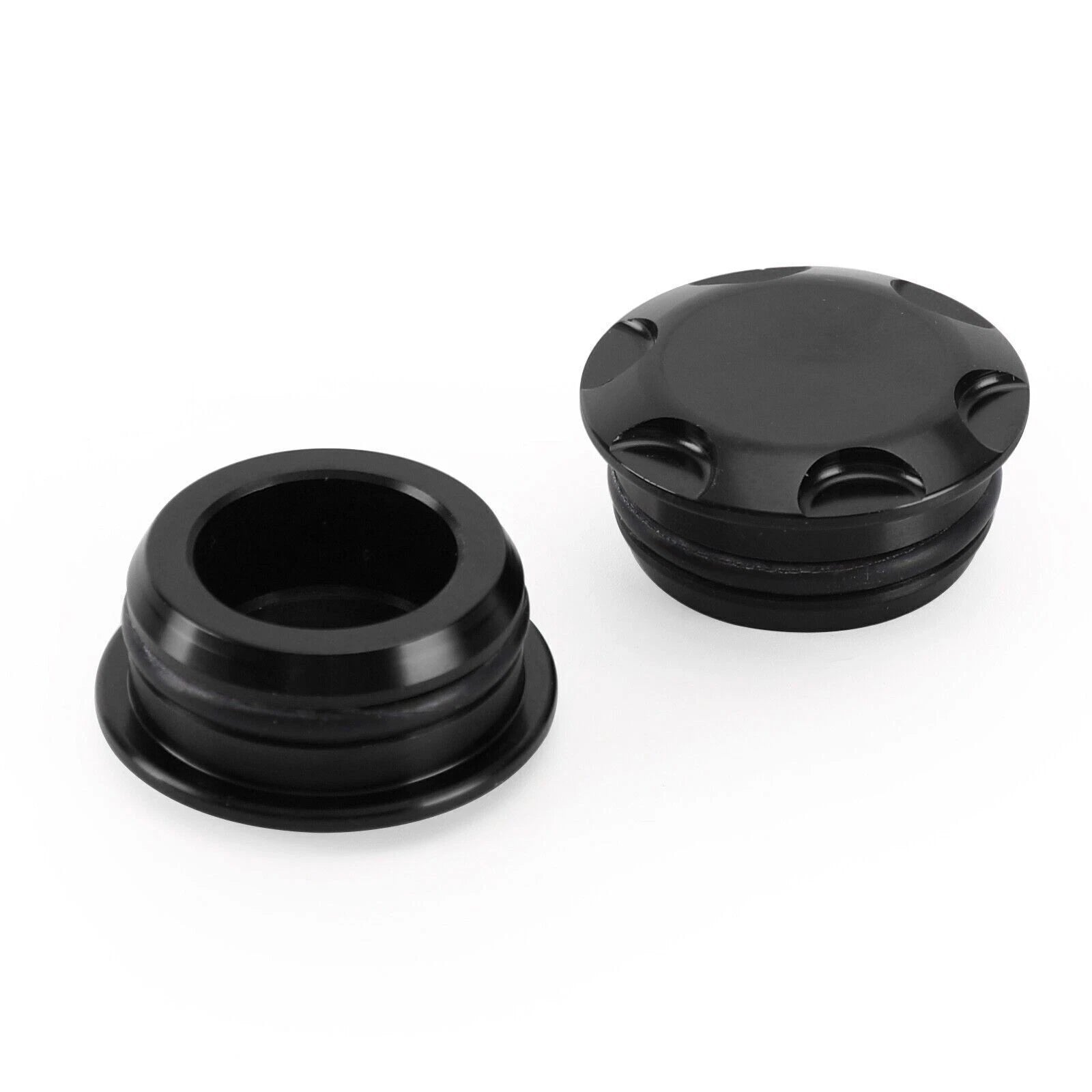 Aluminum Black Frame Hole Caps Plugs for Kawasaki Ninja 250 400 (2018–2022)