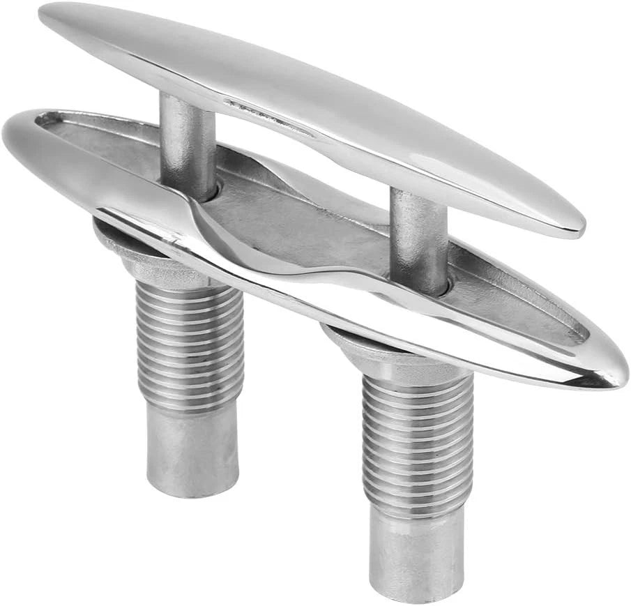 2 Pack 6" Stainless Steel Flush Mount Cleat for RV Yacht