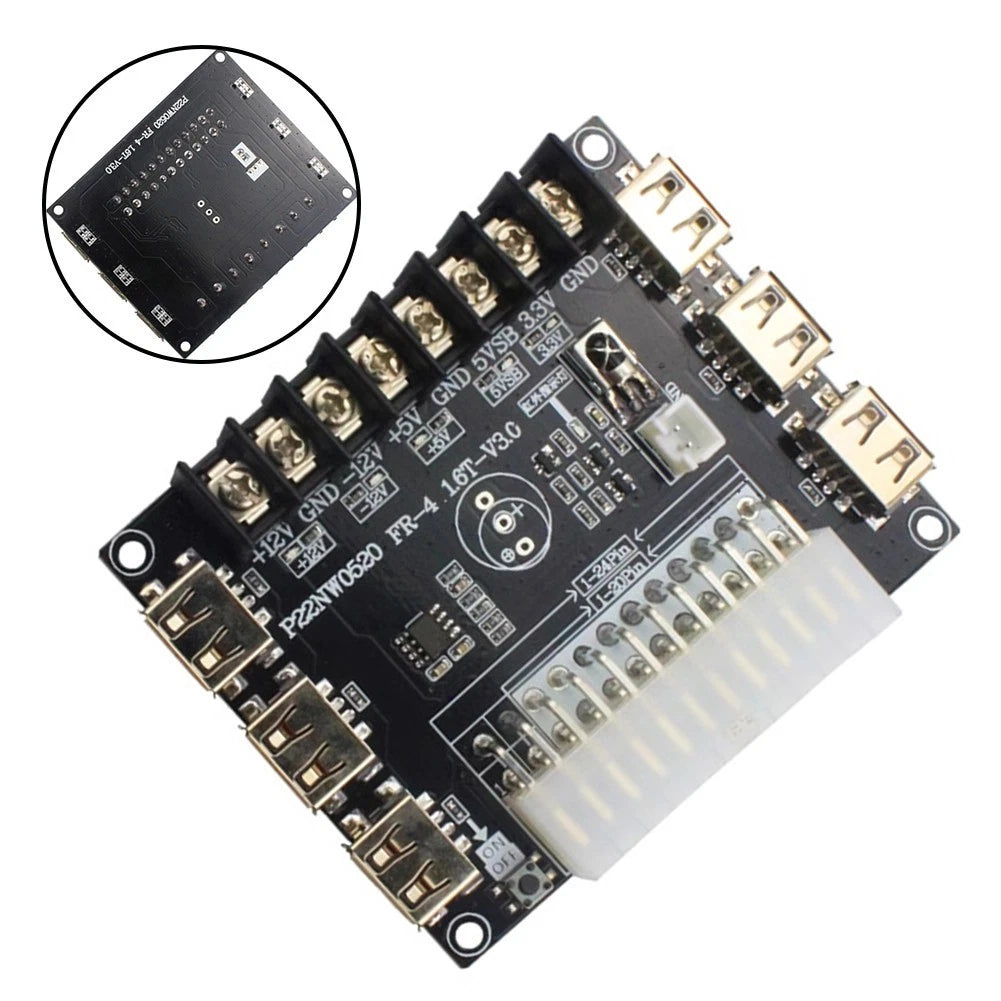 ATX Power Distribution Board for Universal Applications (12V, 5V, 3.3V)