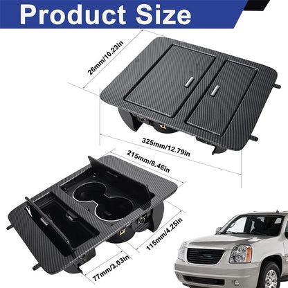 Console Cup Holder Storage for Chevy Silverado GMC Yukon (2007–2014)