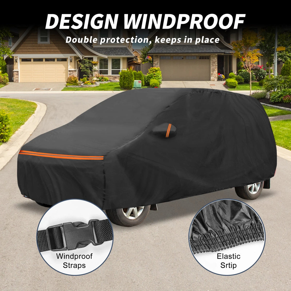Waterproof PEVA Car Cover for VW Transporter T6 (2015–2019) with Zipper