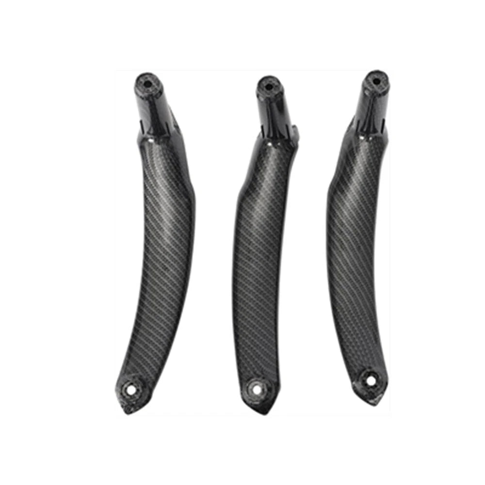 4X Carbon Fiber ABS Door Switch Panel Pull Handle Trim Kit for BMW X5 X6 (2007–2019)