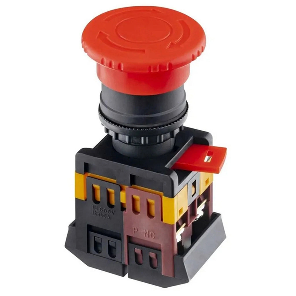 22mm Red Mushroom Push Button Switch 1NO 1NC 10A for Control Panel