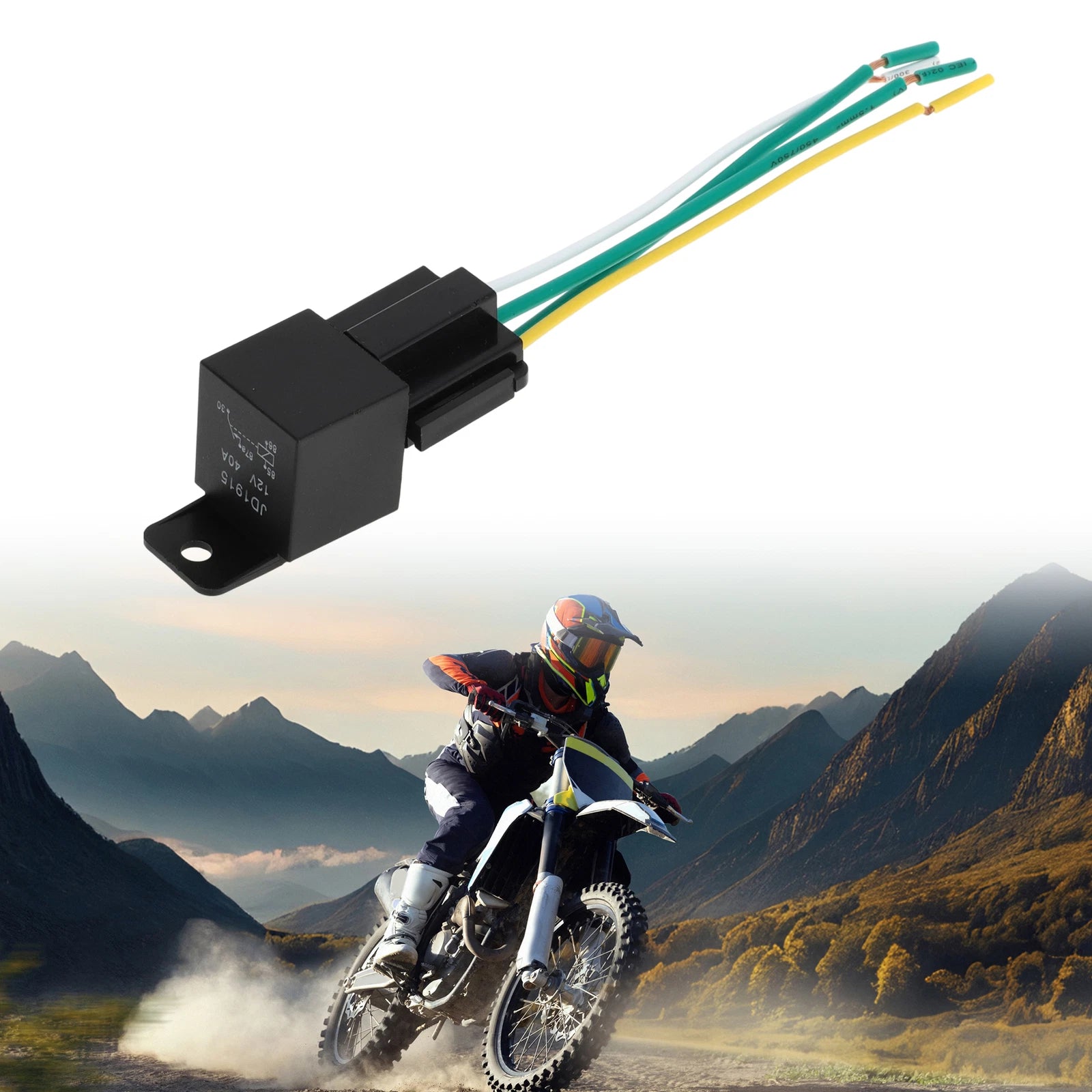1 Pc 12V 40A Auto Relay with Harness Socket for Universal Applications