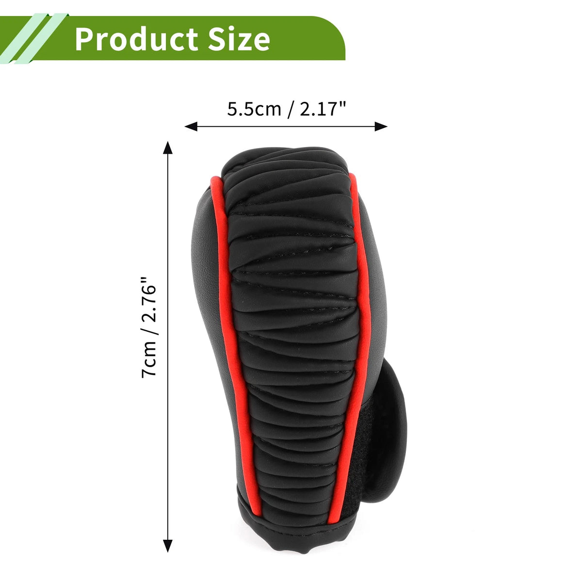 Gear Shift Knob Cover for Universal Car SUV Truck (1 Pc) Black Red