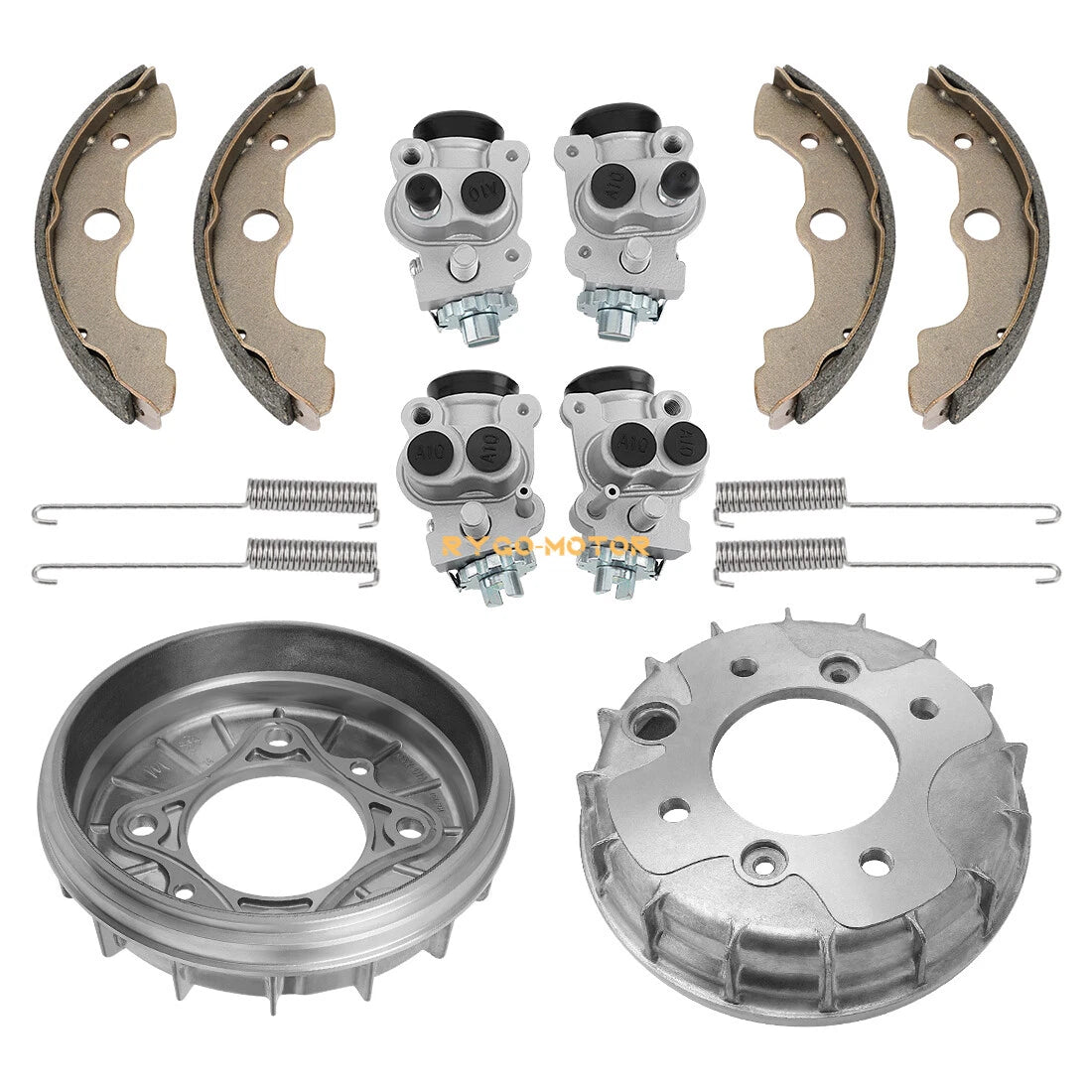 Front Brake Drums Wheel Cylinders Kit for Honda Foreman TRX400FW TRX450 (2000–2006)