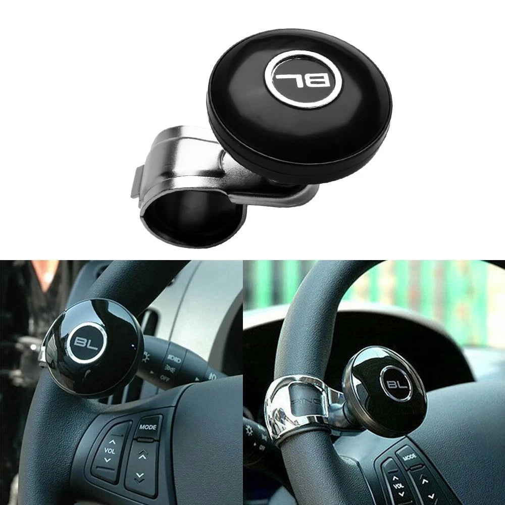 Assister Spinner Knob Ball for Universal Vehicles (Black Metal + ABS)