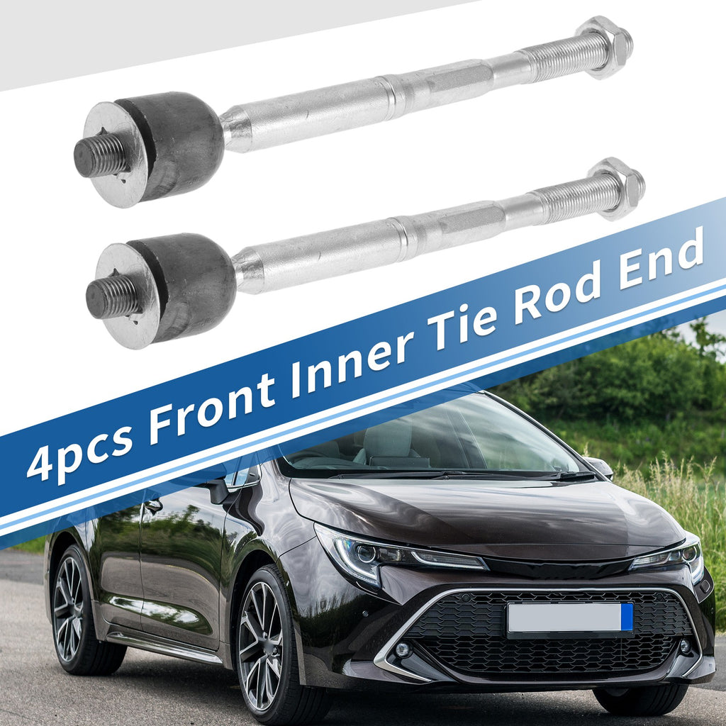 4 Pcs Front Inner Tie Rod End Links with Boot for Toyota Highlander (2014–2019)