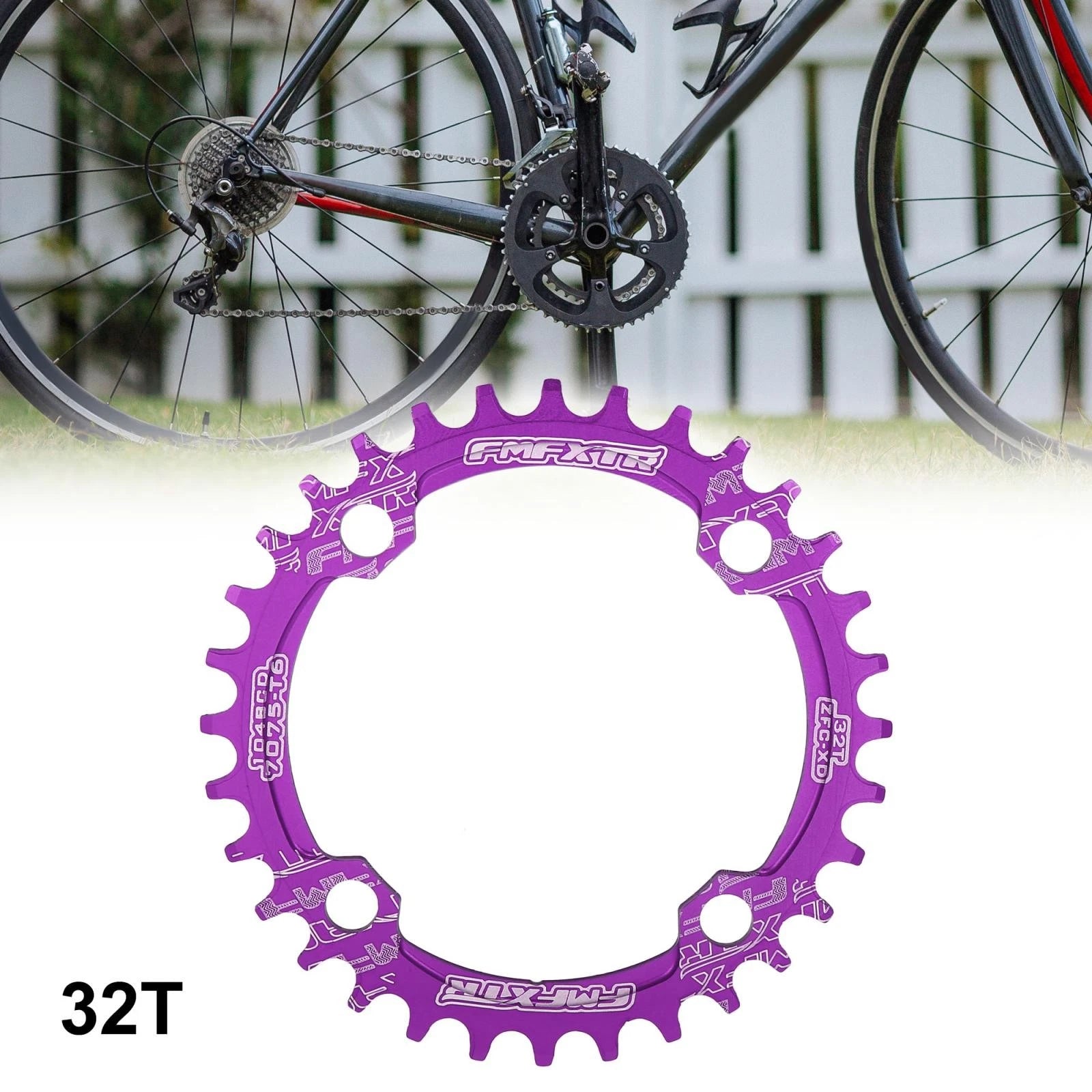 Narrow Wide Chainring 104mm 32 Teeth for Bicycle Crankset (2010–2018)