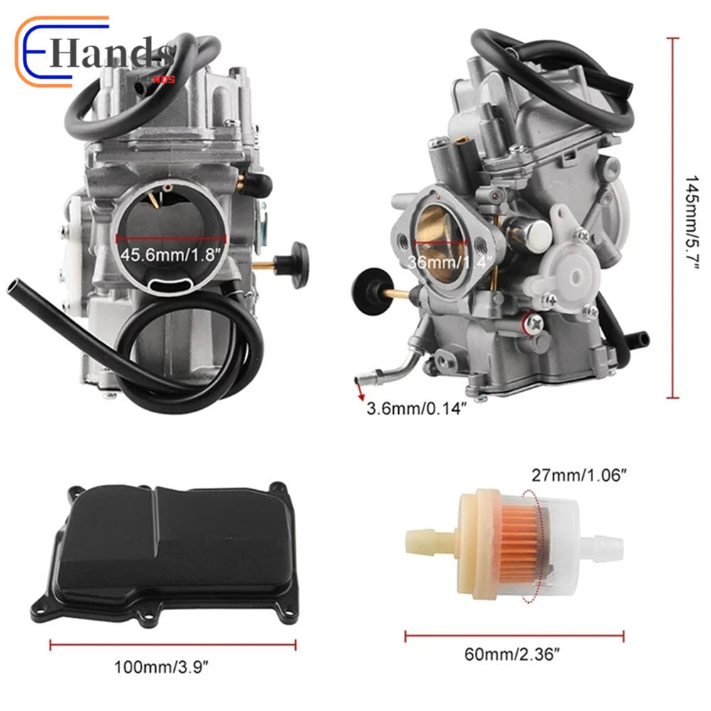 Carburetor & Air Oil Filter for Yamaha Wolverine 350 YFM350FX YFM350X (1995–2005)