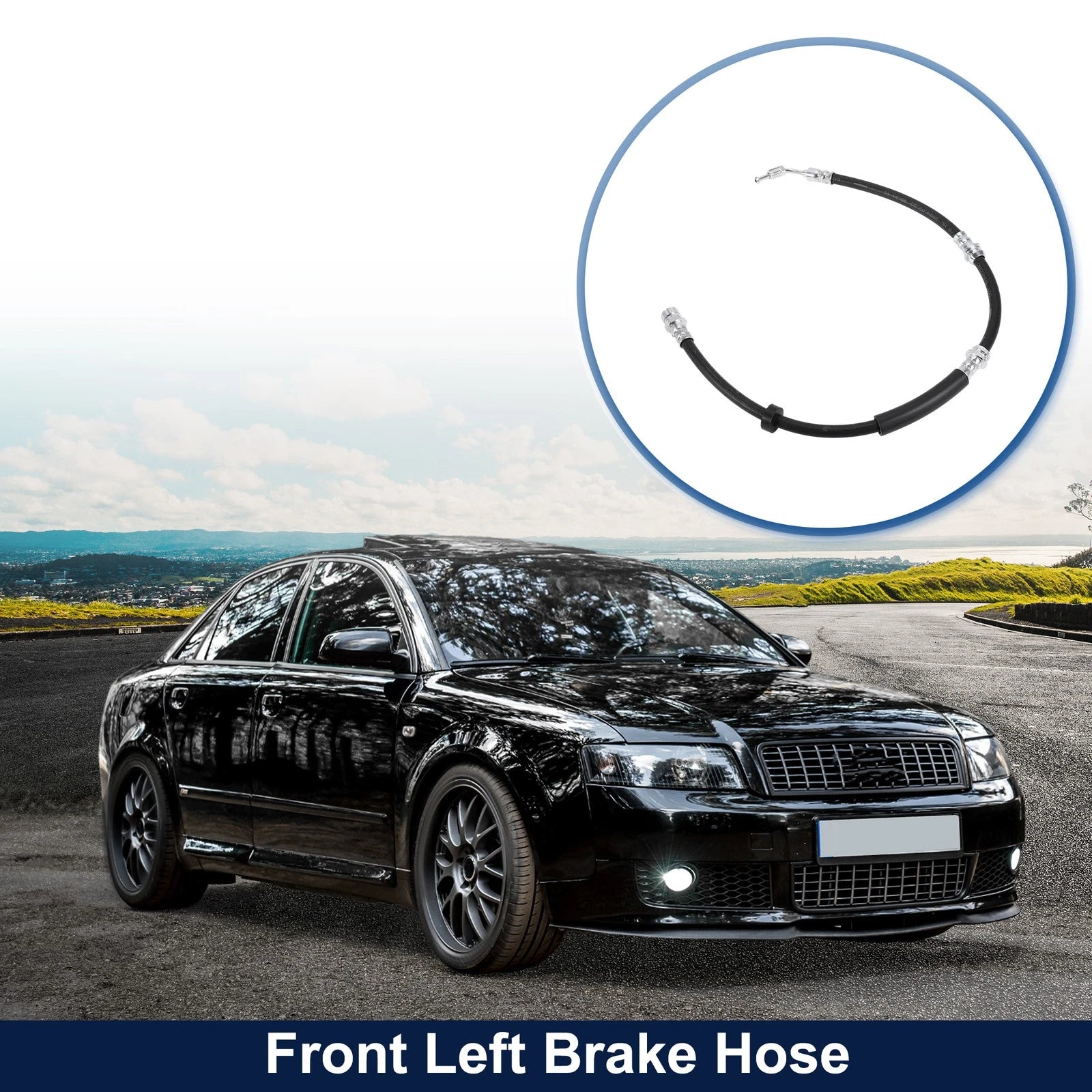 Front Left Brake Hose Replacement for Audi A4 2017-2024 Brake Hydraulic Hose