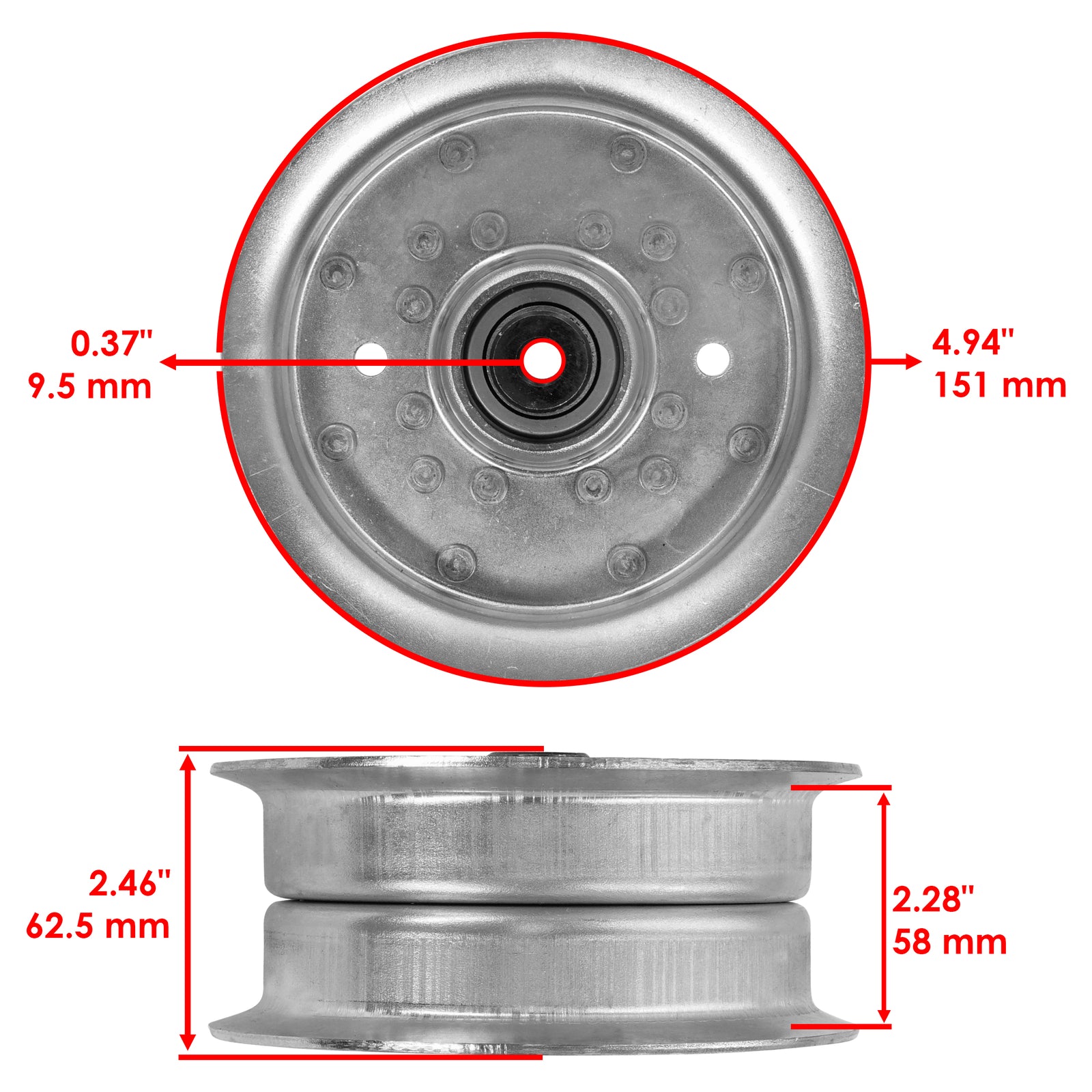 Deck Idler Pulley Replacement for Scag SMTC-48A STC48 (2019–2021)