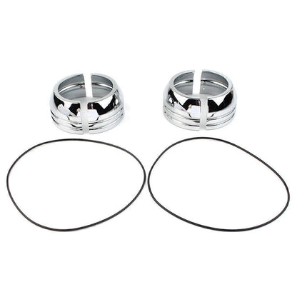Set of 2 Chrome Fork Boot Aluminum Covers for Harley Davidson FXD (2006–2017)
