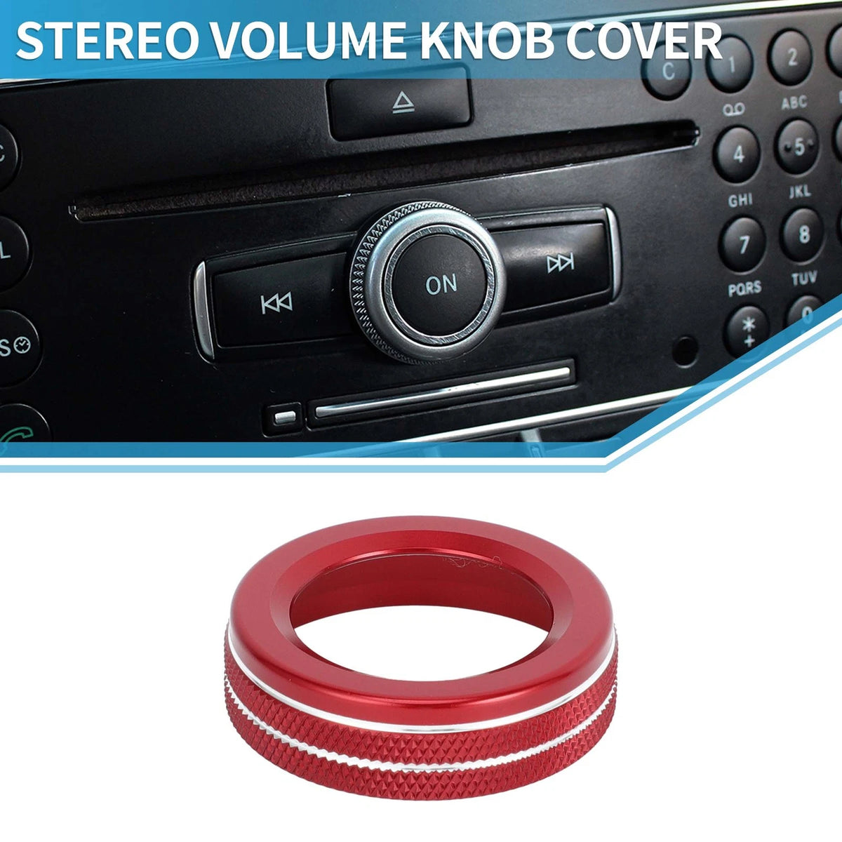 Stereo Media Radio Tune Knob Cover Replacement for Mercedes Benz (2011–2019)