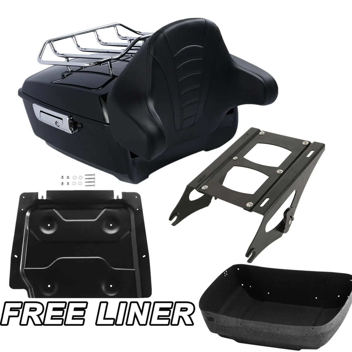Trunk Pad Mount Rack Base Plate for Harley Road Glide (2014–2023)
