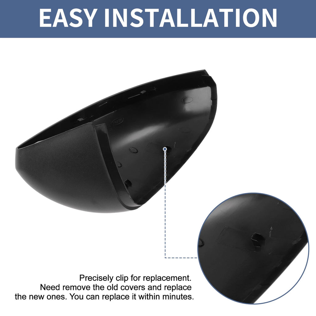 Left Side Mirror Cover Cap for Dacia Duster (2017–2021) - Black
