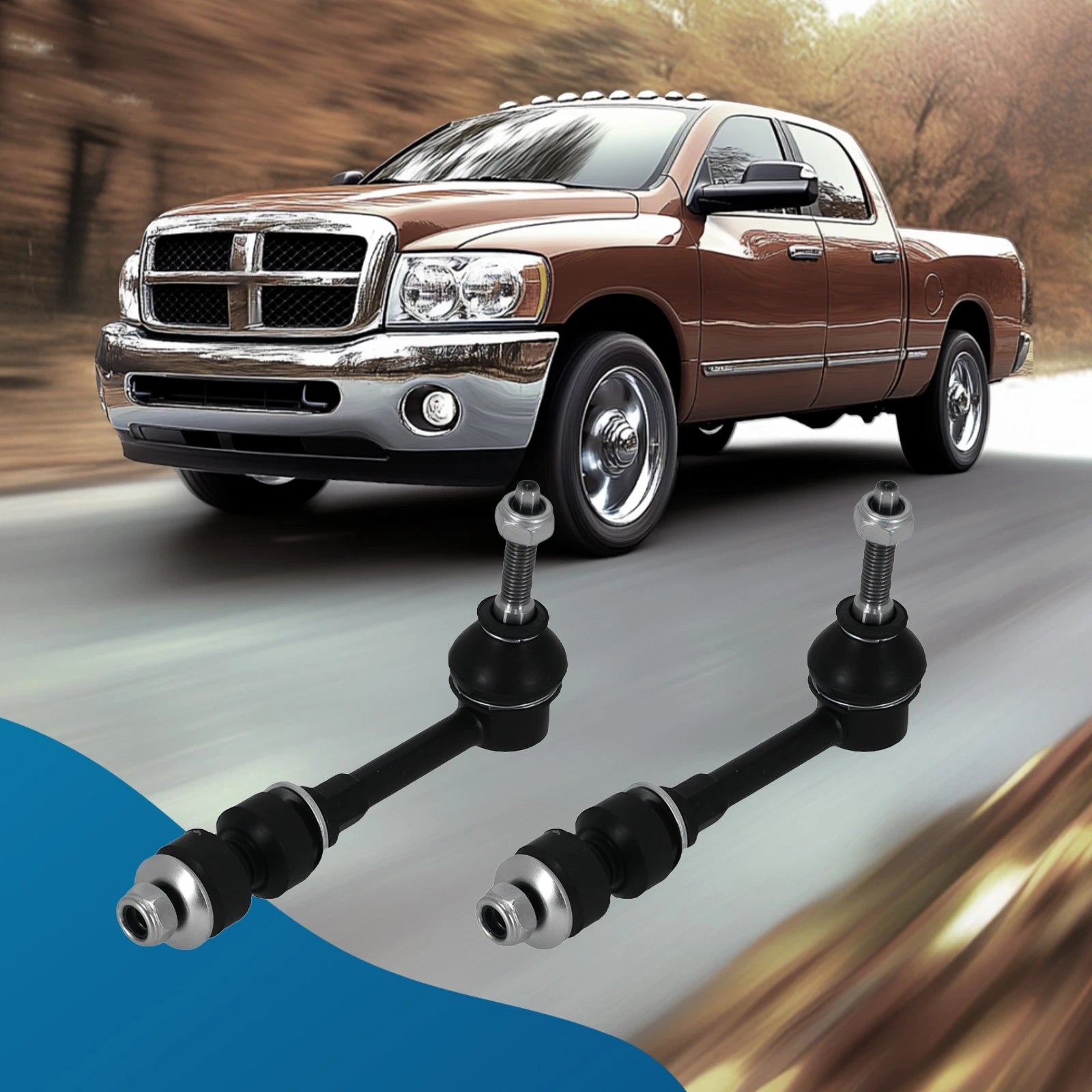 Pair Front Sway Stabilizer Bar End Links for Dodge Ram 2500 3500 (2003–2005)