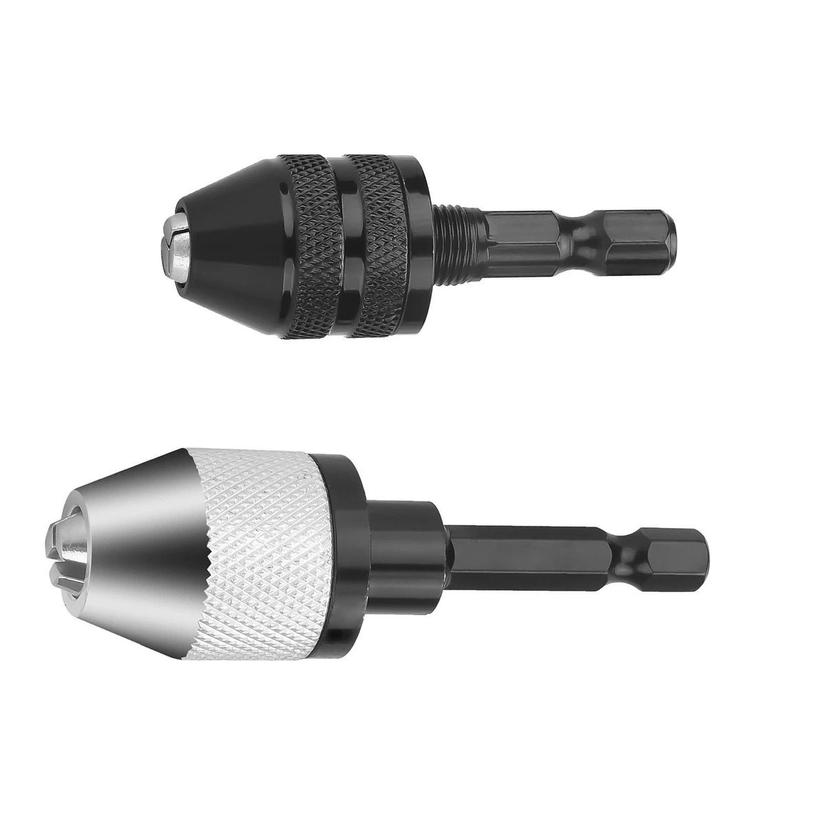 2X Keyless Drill Chuck Adapter 1/4" Hex for Power Tool Quick Change