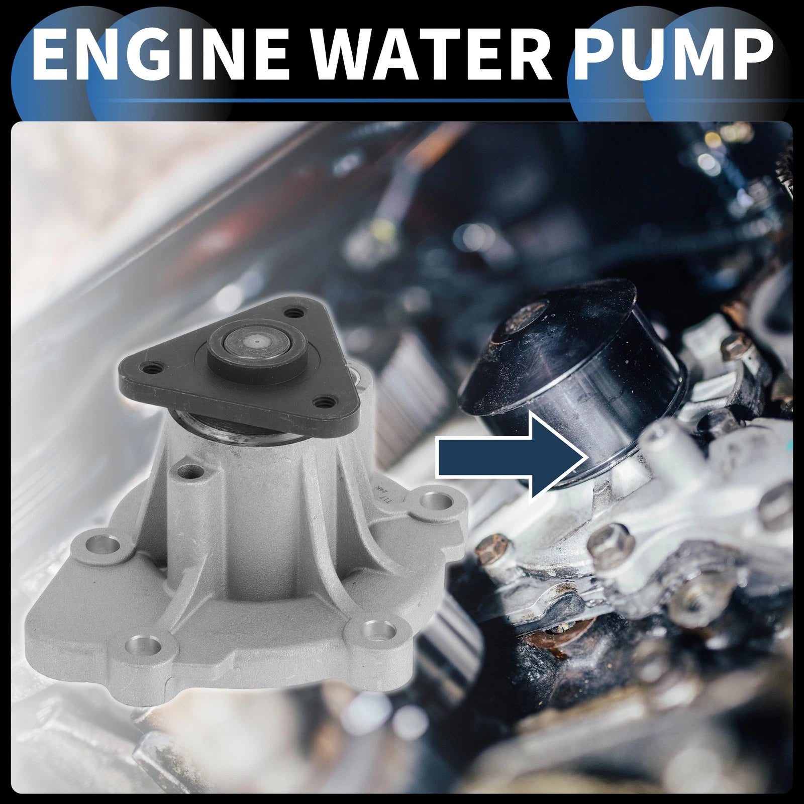 Water Pump with Gasket Kit for Hyundai Santa Fe (2010–2016)