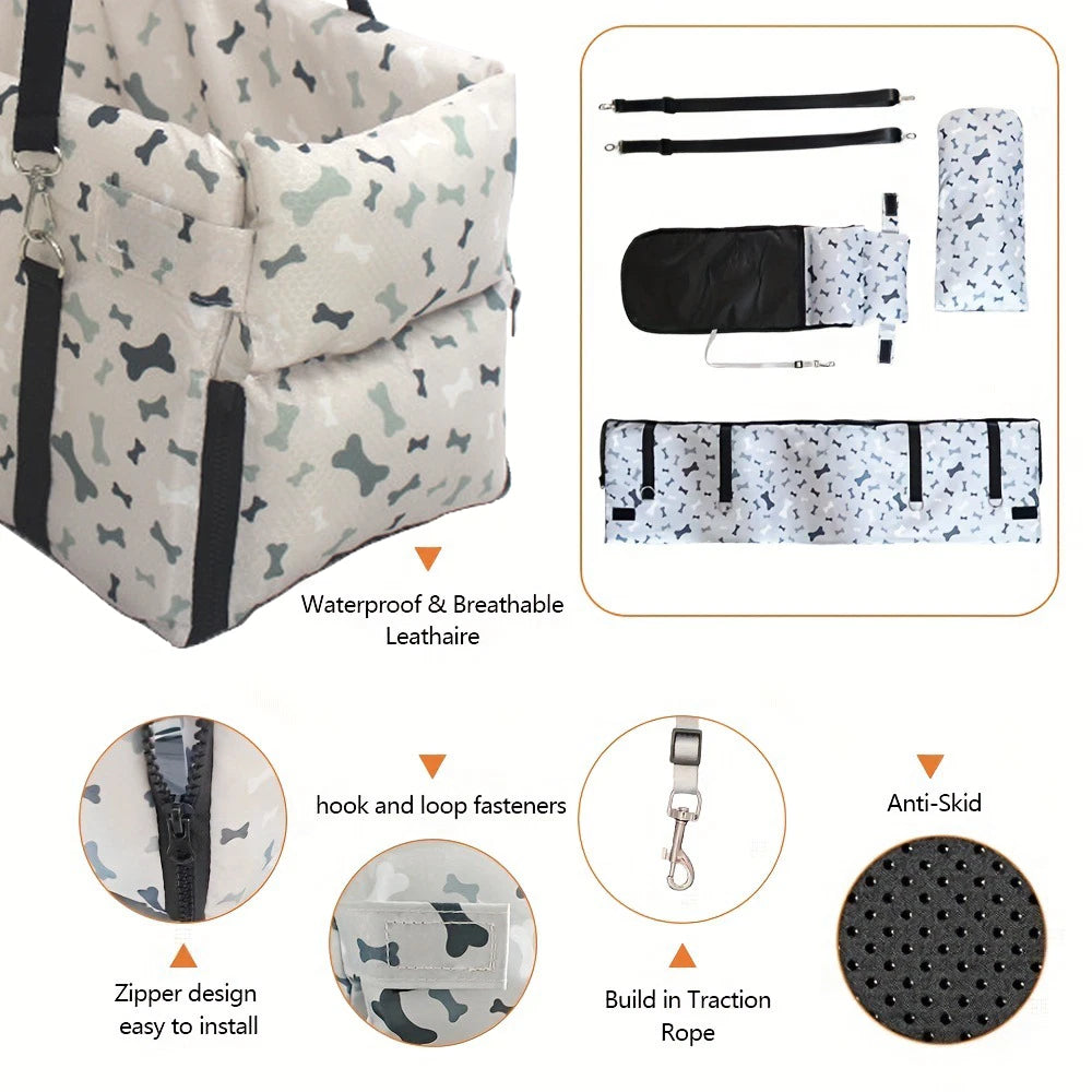 Dog Booster Seat for Small Dog - Pet Safety Protector Crossbody Bag