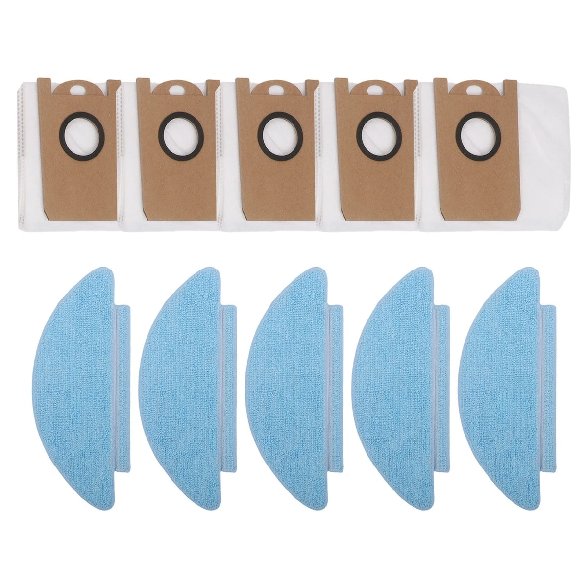 Dust Control Solution Bag and Mop Cloth Set for Kogan G80 Robot Vacuum