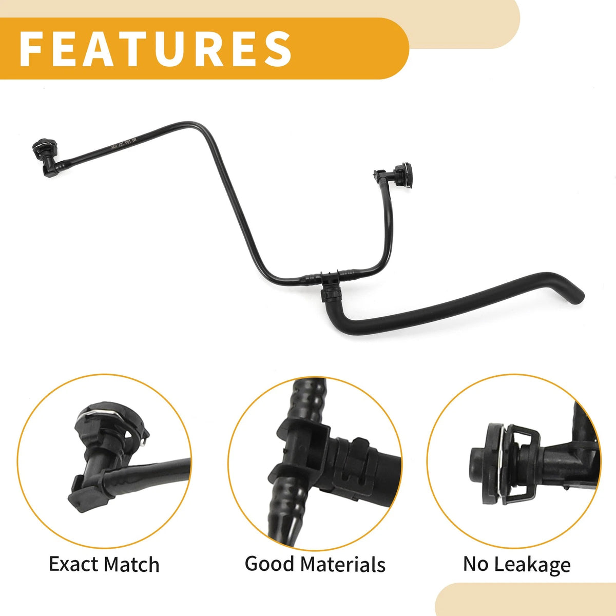 Heater Hose for Audi A4 allroad quattro (2012–2016) No. 8K0121081BH Plastic Black