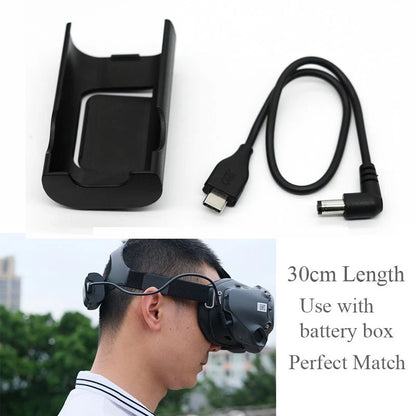 Power Charging Cable Line with Battery Case for DJI FPV Combo Goggles V2