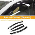 Window Deflectors Side Window Vent Visor Black 1 Set for Mazda 3 Sedan (2019–2024)