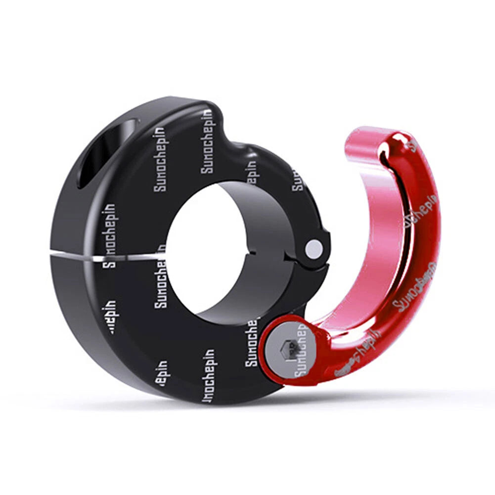 Helmet Hook Holder for Motorcycle ATV (21-28mm Handlebar) - Red
