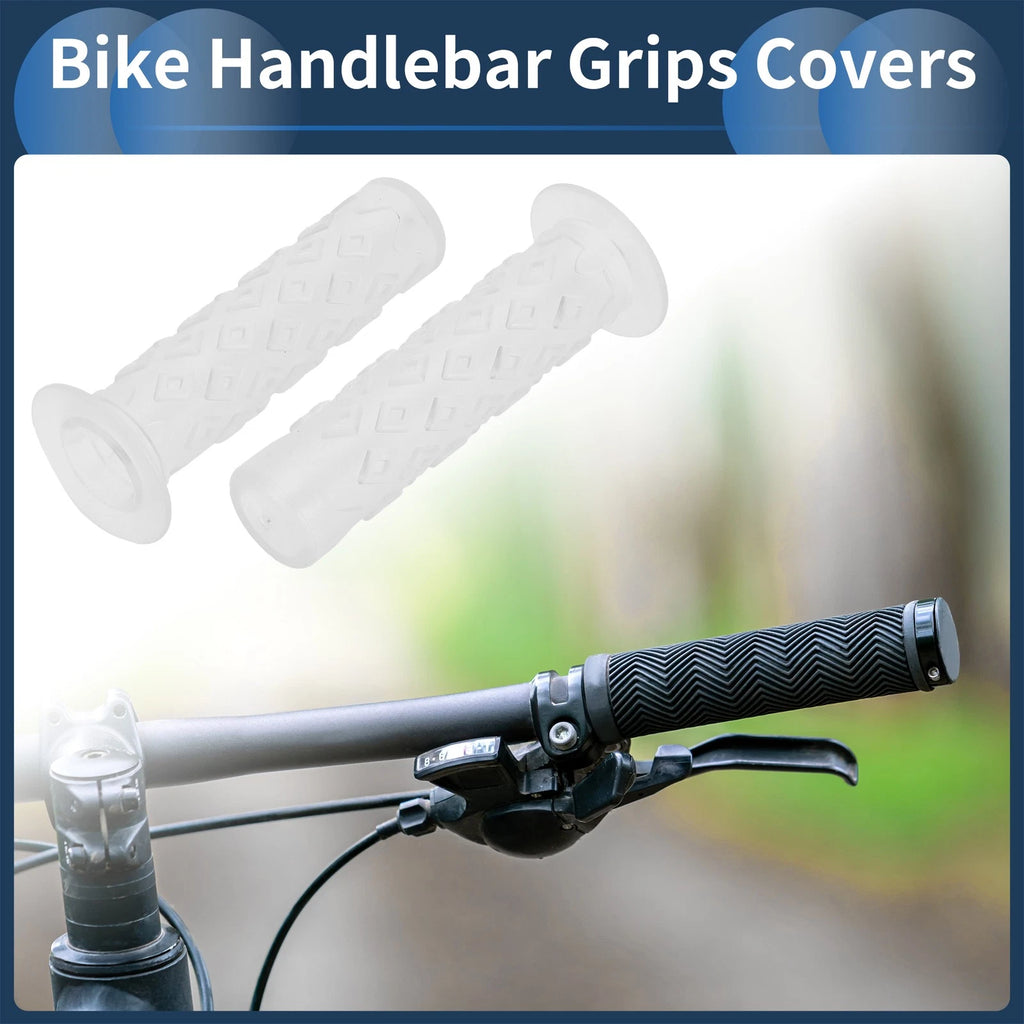 Bike Handlebar Grips Cover 120mm End Grip Protector Rubber Unpainted Pair