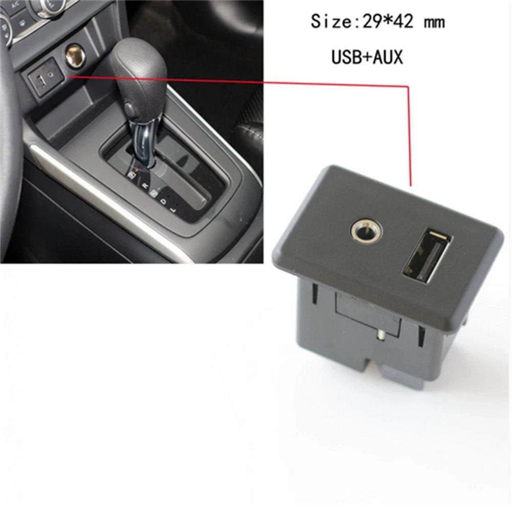 USB & AUX Interface Panel Socket for Nissan Versa Note & Versa (2015–2017)